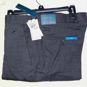 NWT BLACK PERRY ELLIS DRESS PANTS 34 X 30